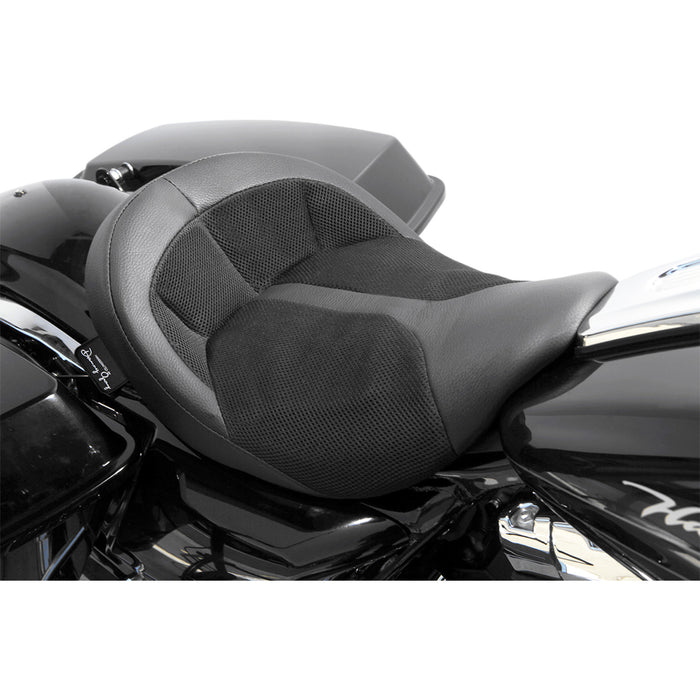 DANNY GRAY 0801-0863 FA-DGE-0280 BigIST Solo Air Seat - Black Leather - FL '08-'20