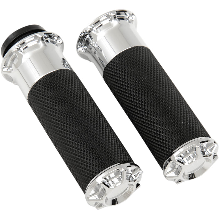 ARLEN NESS 0630-1160 07-328 Fusion Beveled Grips - TBW - Chrome