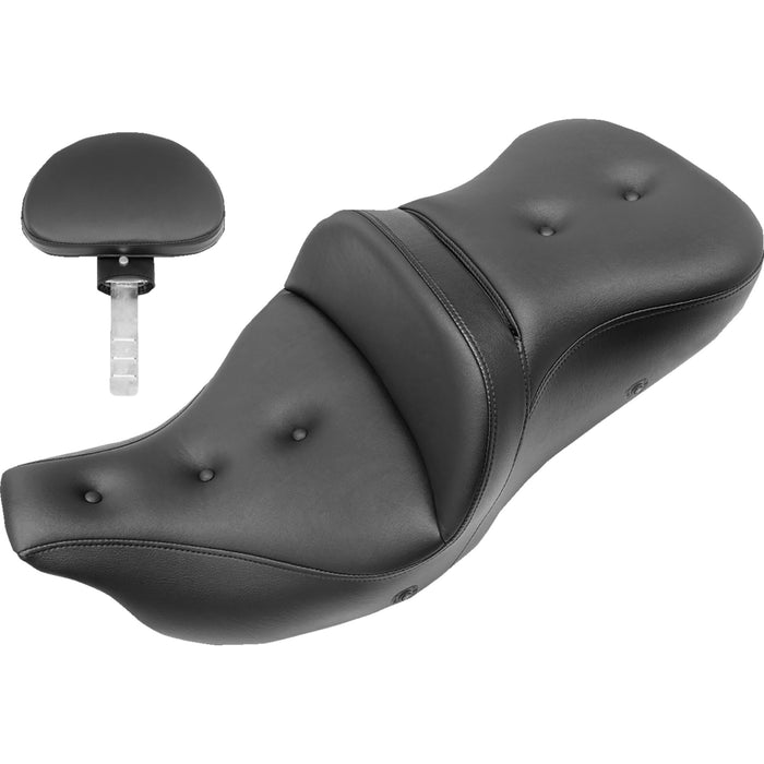 SADDLEMEN 0801-1048 808-07B-183BRHC Extended Reach RoadSofa™ Seat - Pillow Top - Backrest - Heated - '08-'23 FL