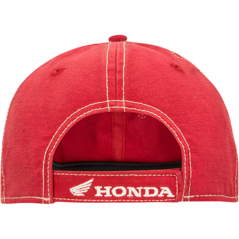 HONDA APPAREL 2501-3805 NP21A-H1830 Honda Curved Bill Hat Honda Race Hat - Red