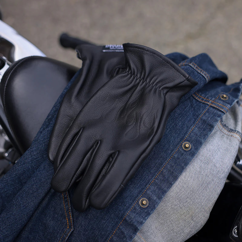 THRASHIN SUPPLY CO. Roper Leather Gloves Black