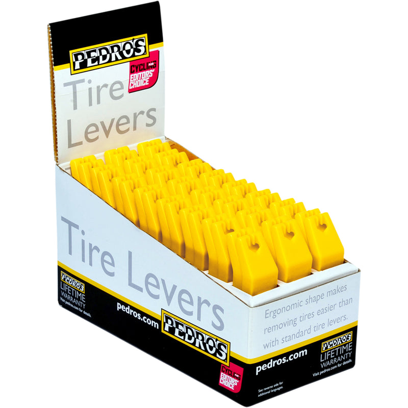 PEDRO'S 3810-0129 6400099 Tire Levers 24 Pair Counter Display Tire Levers Display - Yellow - 24 Pack