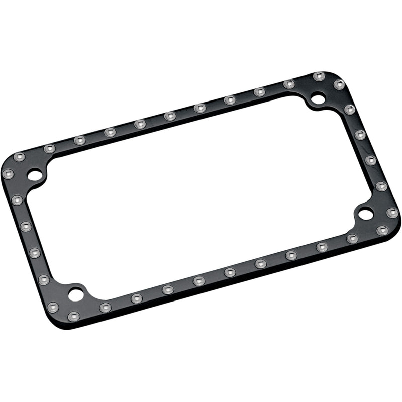 COVINGTONS 2030-0240 C1265-B License Plate Frame - License Plate Machined Diamond-Edge - Black