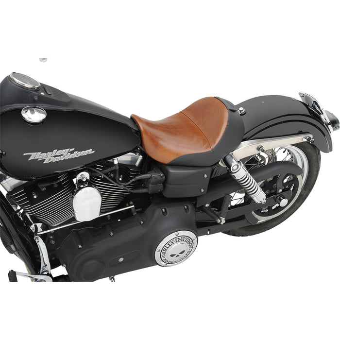 SADDLEMEN 0803-0421 806-04-0041B Renegade™ Lariat Solo Seat - Smooth - Brown - Dyna