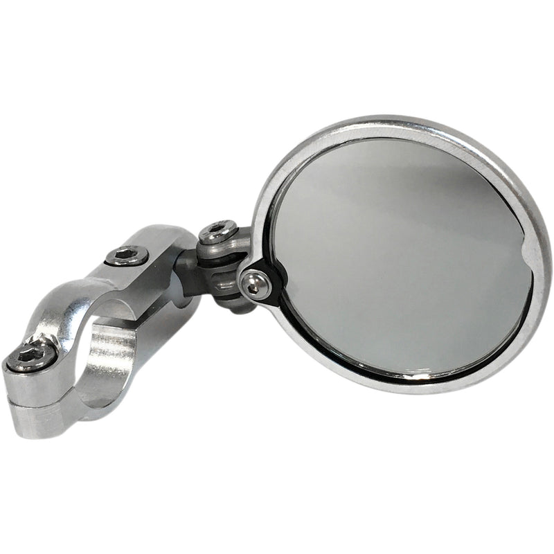 CRG 0640-1337 BSLS-201 Blindsight Lane Splitter Bar End Mirror Mirror - Blindsight LS - Side View - Round - Silver - Left
