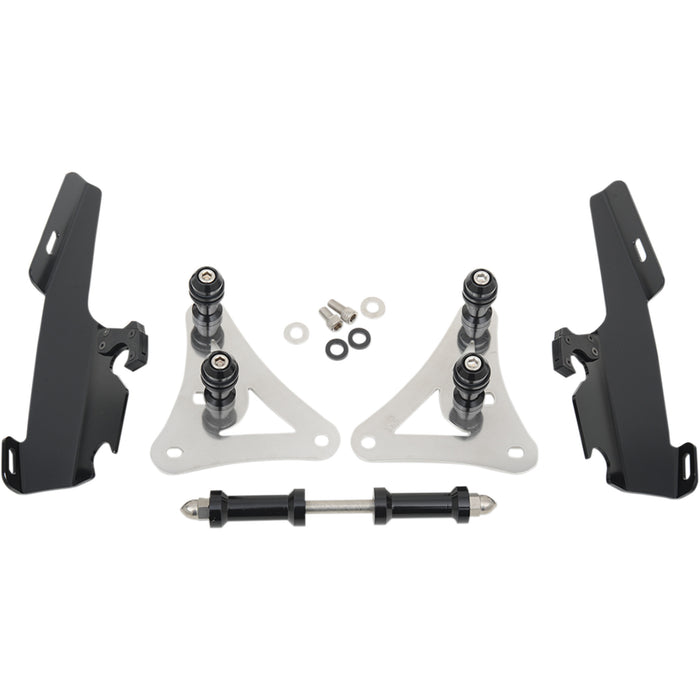 MEMPHIS SHADES 2320-0081 MEB8974 Fats/Slim Windshield Trigger-Lock Complete Mount Kit - Fats/Slim Trigger Lock Mounting Kit - Black - Springer