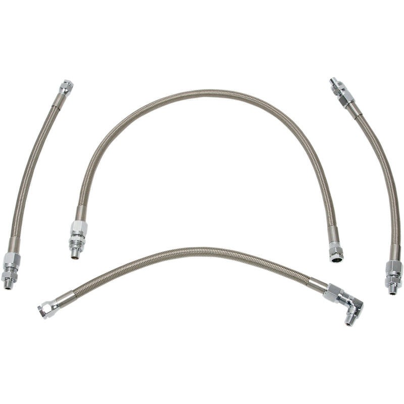 Drag Specialties Stainless Steel Braided Oil Line Kit Softail For Harley Softail 1992-1999