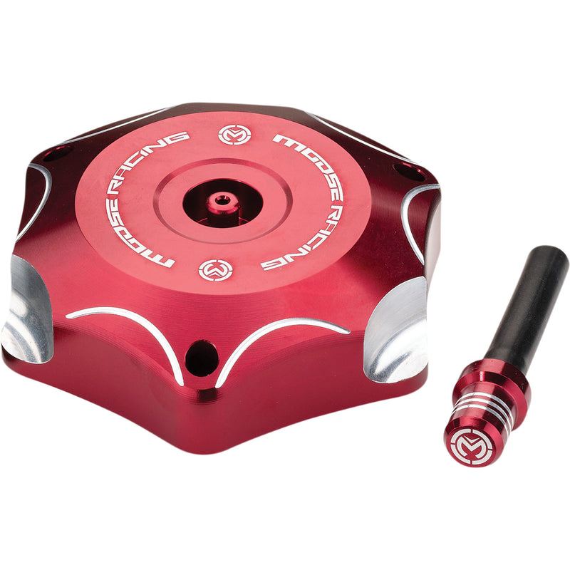 MOOSE OFFROAD 0703-0829 T03-1132R Aluminum Gas Cap red - honda