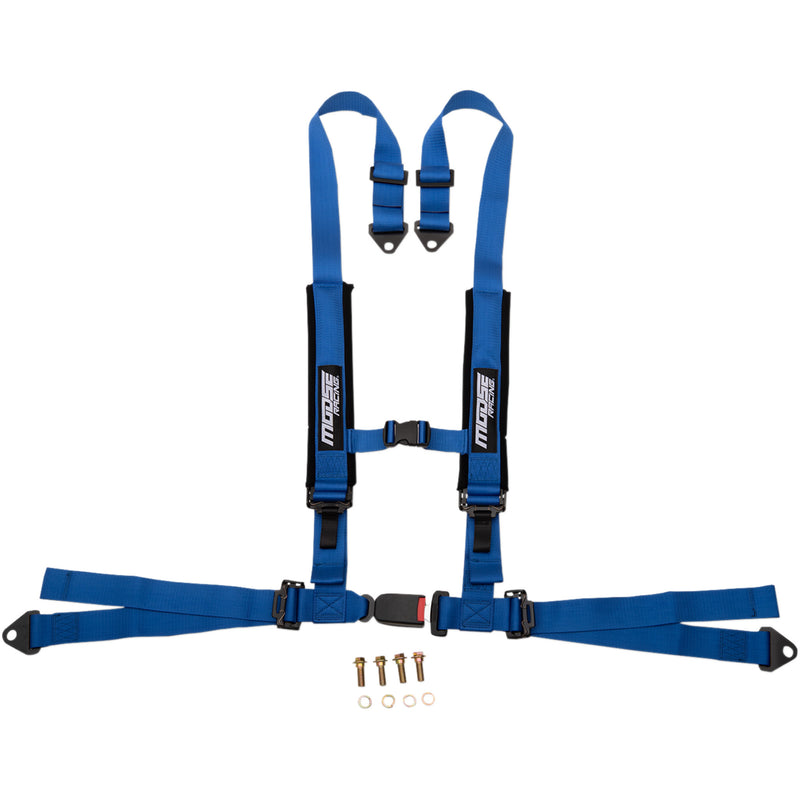 MOOSE OFFROAD 4510-1245 100-4404-PU Seat Harness 4 point - 2x2 - blue
