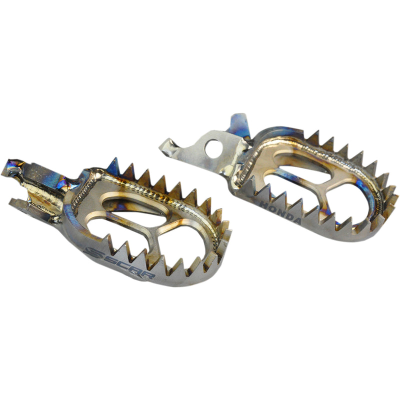 SCAR 1620-1940 S2516AM Anti-Mud Foot Pegs titanium - honda cr/f