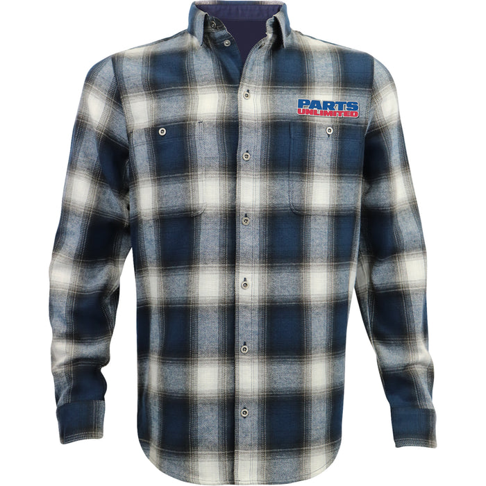 THROTTLE THREADS 3040-3539 PSU39ST61BL3R Parts Unlimited Flannel 25 Shirt blue/black - 3xl