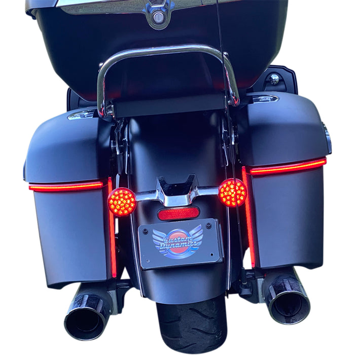 CUSTOM DYNAMICS 2040-2693 CD-INDBAG-SWN-R LED Saddlebag Lights Saddle Bag Lights - Red Lens