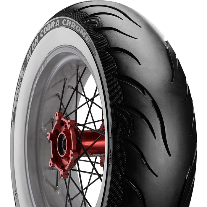 AVON 0306-0649 638159 Cobra Chrome AV92 Reinforced Tire Tire - Cobra Chrome AV92 - Rear - 180/65B16 - Wide Whitewall - 81H