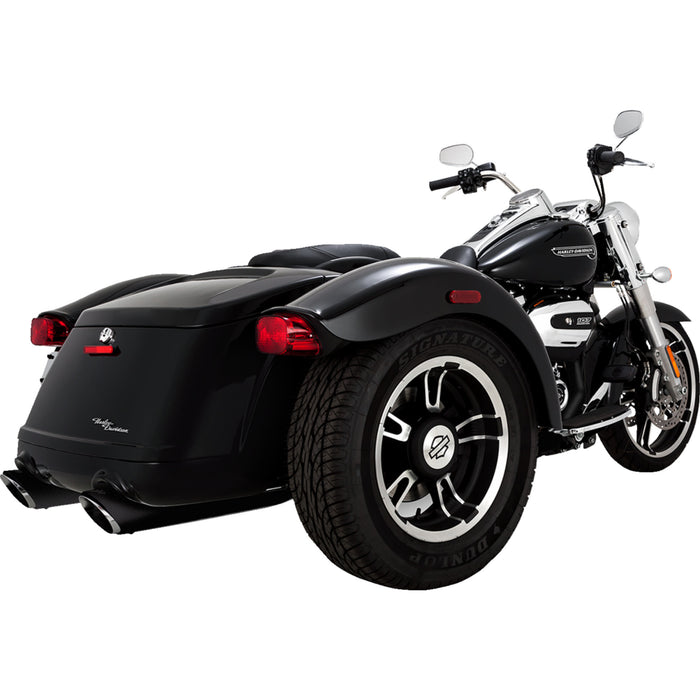 VANCE & HINES 1801-1838 46796 Twin Slash Slip-On Mufflers - Black