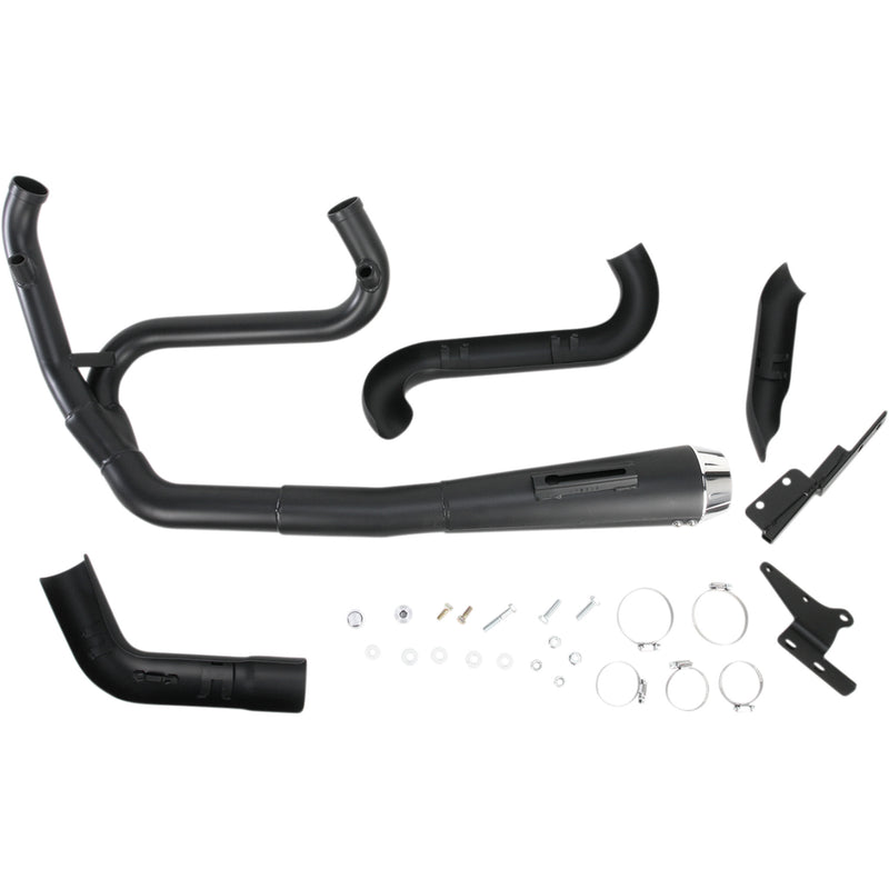Bassani Xhaust Road Rage 2-Into-1 Exhaust System - 1D5250B For Harley Dyna 1991-2017