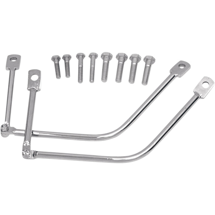 SADDLEMEN 3501-0346 3501-0346 Quick-Disconnect Saddlebag Support Bracket Kit - Harley - Chrome - Harley