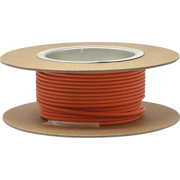 NAMZ 2120-1296 NGWR-314 Bare-Copper GXL Hook-Up Wire 25' GXL Wire Spool - 14 Gauge - Orange