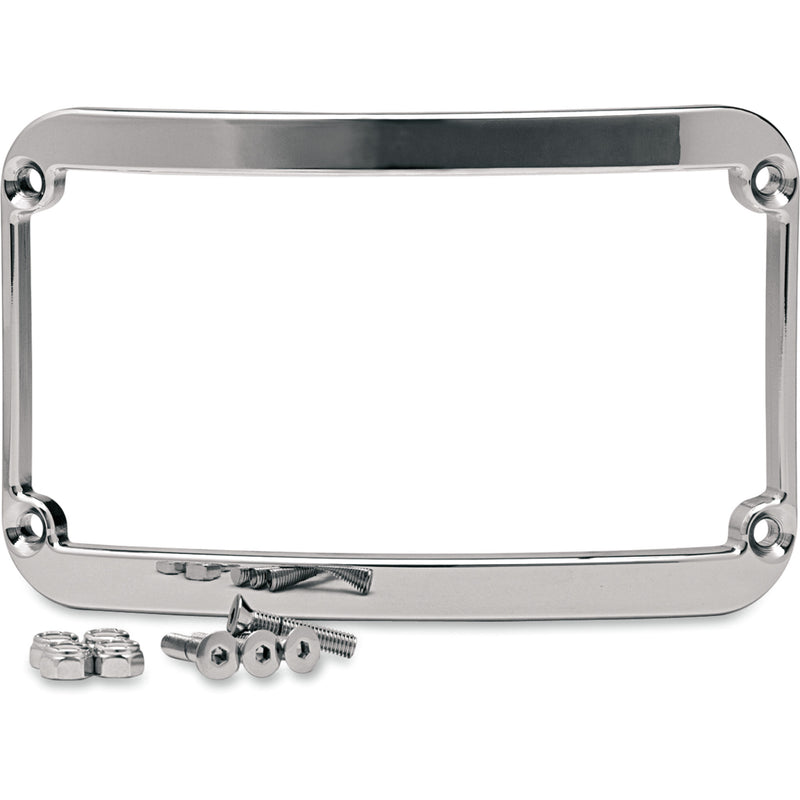 KLOCK WERKS 2030-0231 KWS-01-0082-C WFB™ Benchmark Stretched Rear Fender License Plate Frame - Chrome