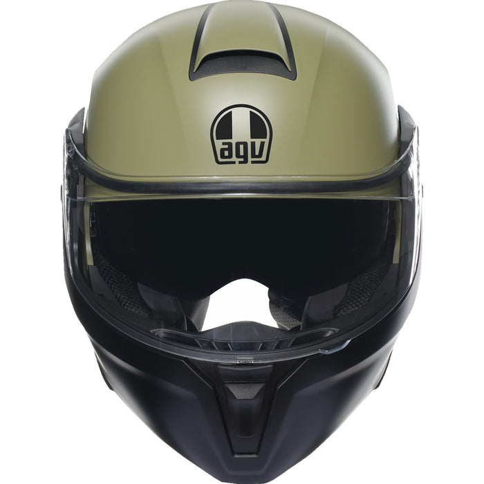 AGV 0100-2386 2118296002010M Streetmodular Mono Helmet Streetmodular Helmet - Mono - Matte Pastello Green/Black - Medium