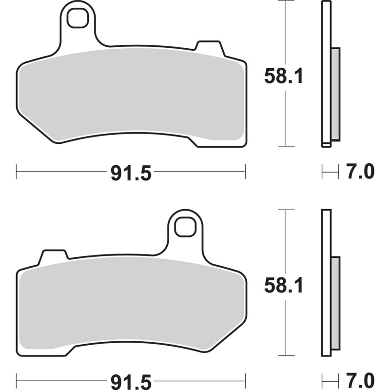 Sbs Brake Pad - 830H.HS For Harley Motorcycles 2006-2026