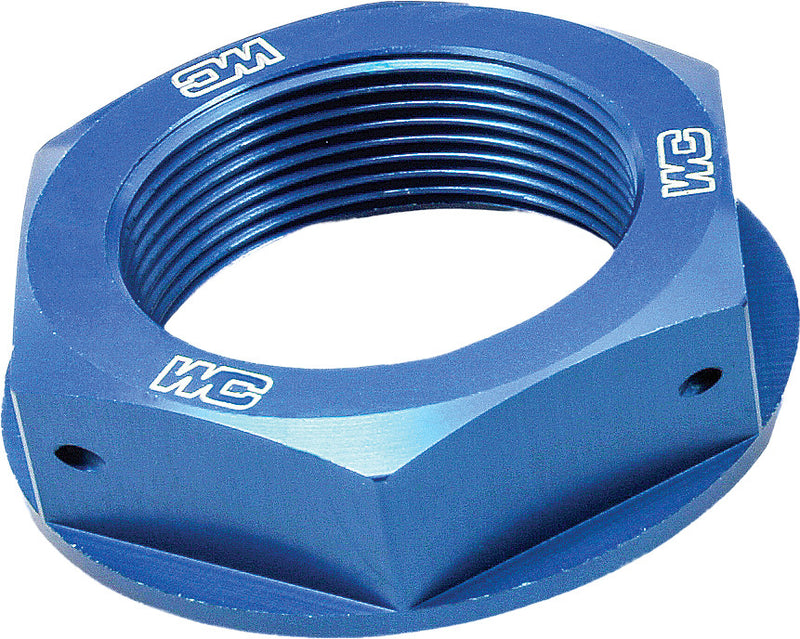 Works Steering Stem NUT (blue) - 24-320 Kawasaki Dirt Bikes 1993-2018