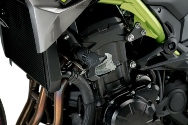 Puig Hi-Tech Parts Frame Sliders R19 Black - 9389N Kawasaki 900 2017-2022