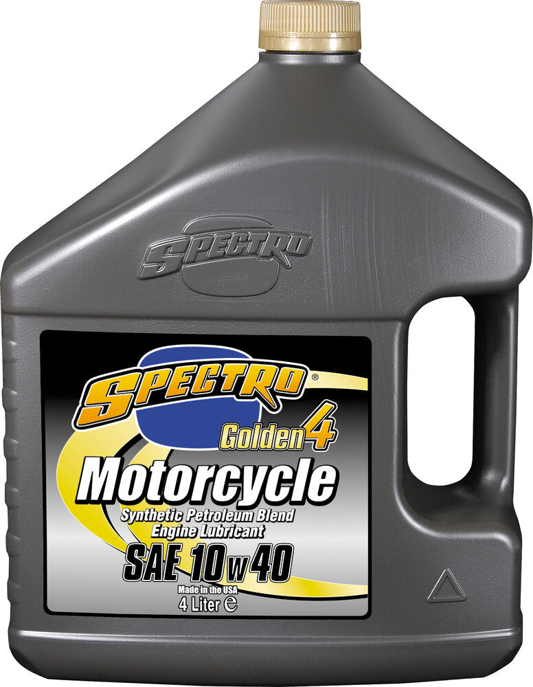 Spectro 582-01112 310349 GOLDEN M/C SEMI- SYN OIL 4T 10W40 4L