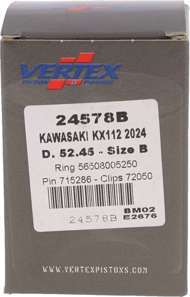 Vertex Cast Replica Piston Kit - 24578B Kawasaki KX 112 2022-2024