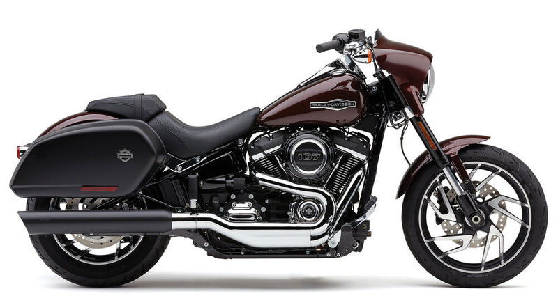 Cobra 909-Twins 4" Slip-ONS Black Flsb - 6520B For Harley Softail Sport Glide 2018-2021
