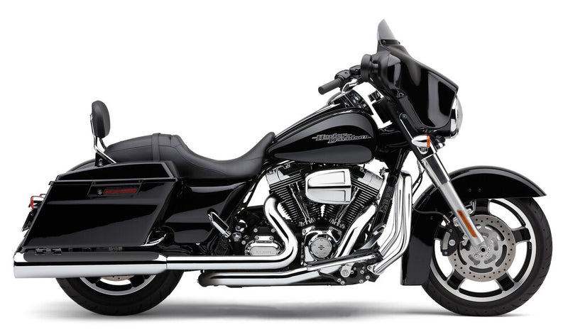 Cobra 4.5" Powrflo Round Slip-ONS Chrome FLH FLT - 6214 For Harley Touring 2017-2026