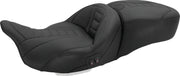 Mustang Motorcycle 79007 Mustang 08-21 Harley Electra Glide, Rd Glide, Rd King, Str Glide Heated 1PC Seat Deluxe-black - Photo - Primary