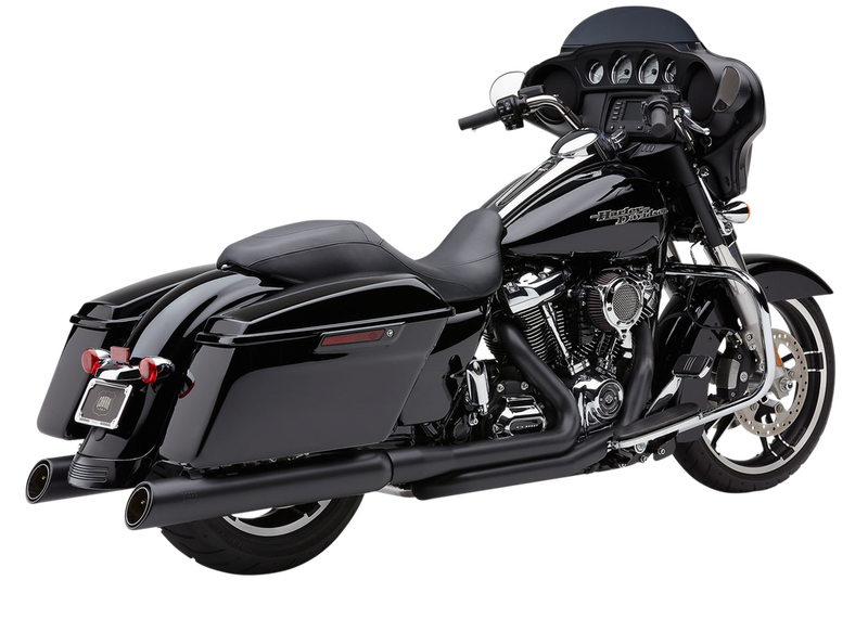 Cobra True Dual Headpipes Black FLH FLT - 6257RB For Harley Touring 2017-2026