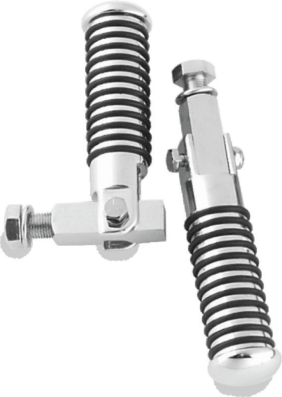 Bikers Choice 492867 72-99 Big Twin & XL Chrome Block Mount O Ring Footpeg Kit 1/2-20 Thread - Photo - Primary