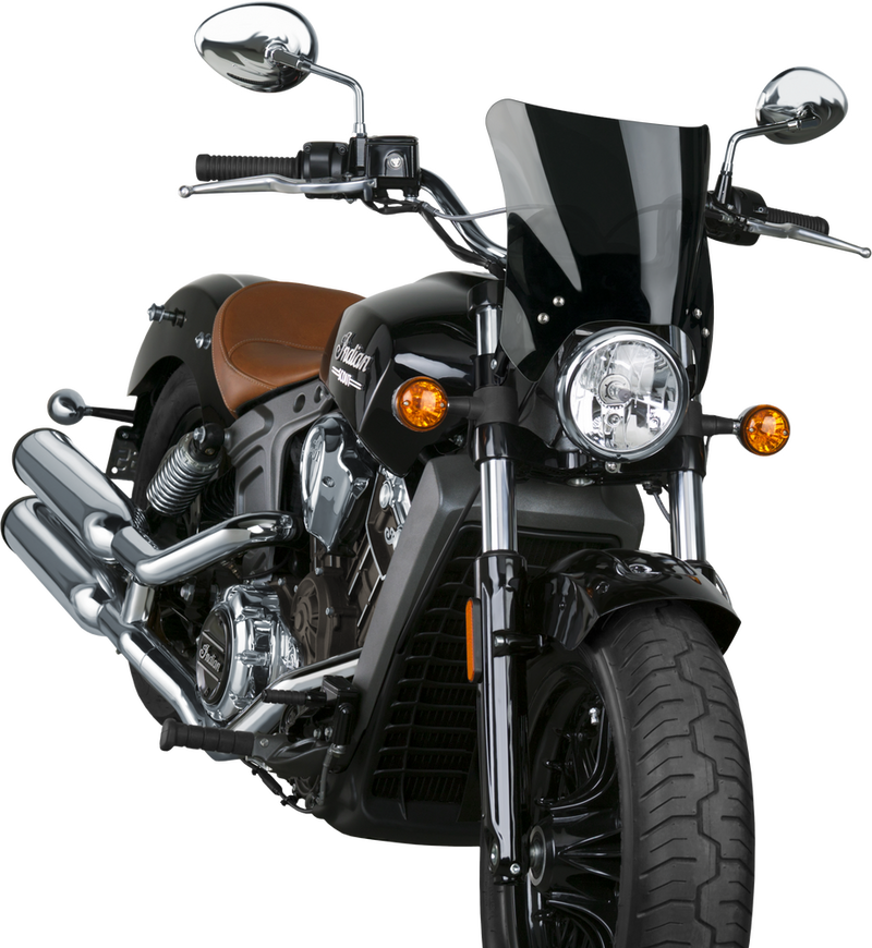 National Cycle Mohawk Windshield Dark Tint Black Hardware - N2839-002 For Harley Dyna 2002-2020