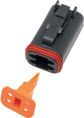 Namz Custom Cycle 850-08021 DP-4B 4-WIRE BLACK DEUTSCH PLUG & WDGLCK HD# 72114-94BK