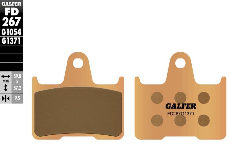 Galfer Brake Pads Sintered - FD267G1371 For Harley Sportster 2014-2018 | Suzuki 1000 / 600 / 750 / 650 Bandit 2001-2006 | BMW M1000RR 2021-2022