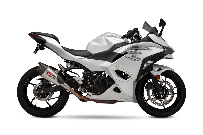 Yoshimura Exhaust Street AT2 Slip-ON SS-SS-CF - 14730BP520 Kawasaki Ninja 500 2024-2025