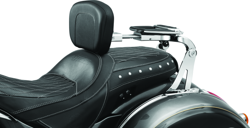 Kuryakyn 7094 Fixed Mounts Multi-purpose Driver & Passenger Backrest 14-22 Indian Models Chrome - User 1