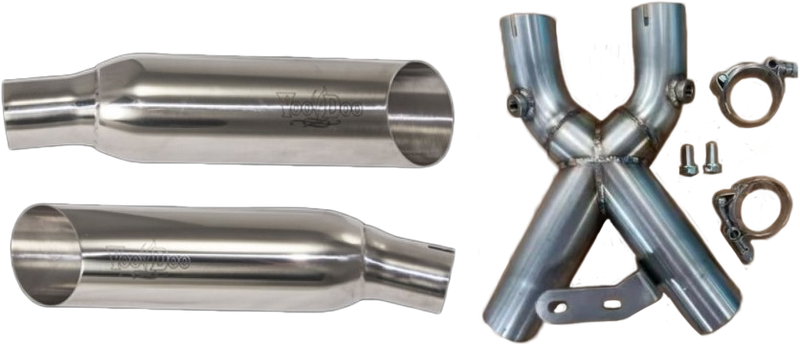 Voodoo Shorty Dual Muffler Polished Busa - VEBUSAM2CDP Suzuki 1300R Hayabusa 2021-2023