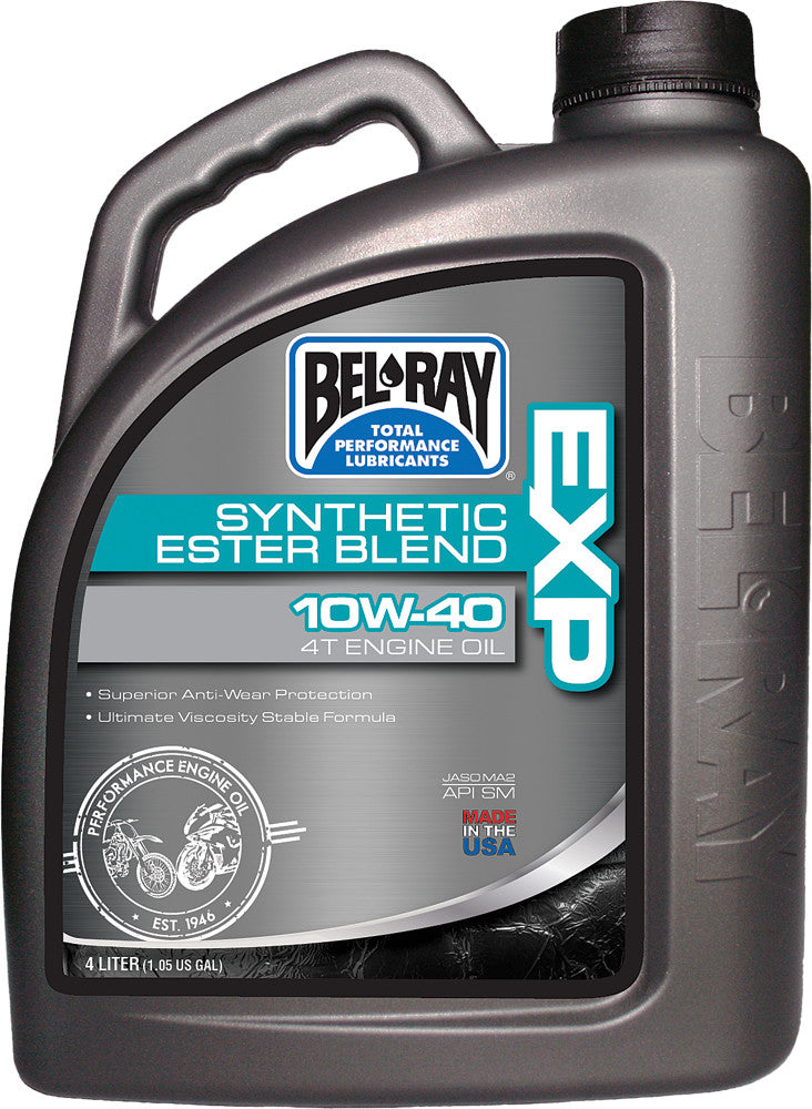 Bel-ray 840-1613 99120-B4LW EXP SYN ESTER BLEND ENGINE OIL 4T 10W40 4L