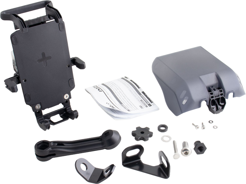 Koso North America 27-5972 QR005000 ARMOR CHARGER PHONE MOUNT W/VISOR BLACK