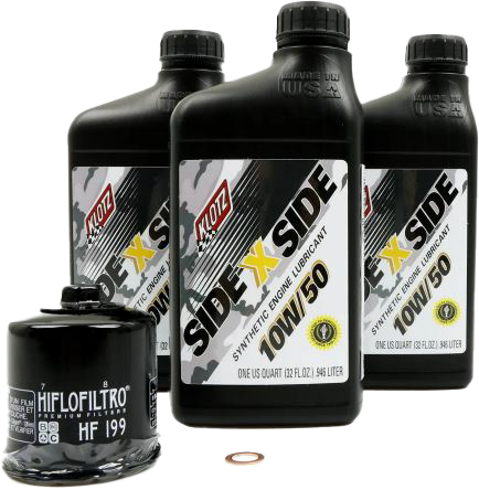 Klotz Oil Sidexside OIL Change Kit 10W50 W OIL Filter POL - KU-103 Polaris RZR 2019-2023