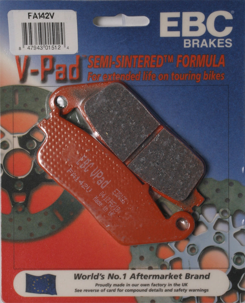 EBC Brake Pads V-Series - FA142V For Honda Motorcycles 1986-2003 | Kawasaki 650 Versys / Ninja 650 / 650 2016-2017 | Yamaha WR 250 2008-2011