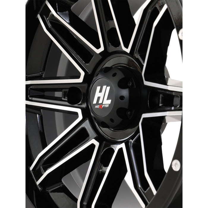 HIGH LIFTER 0230-1295 14HL22-1156 HL22 Wheel Wheel - HL22 - Front/Rear - Gloss Black w/Machined - 14x7 - 4/156 - 4+3 (+10 mm)