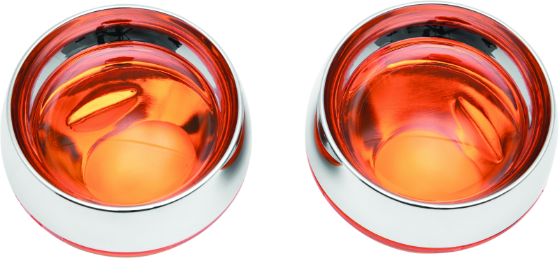 Kuryakyn 2268 Deep Dish Bezels With Amber Lenses - Photo - Primary