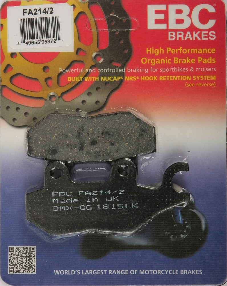 EBC Brake Pads - FA214/2 Triumph Motorcycles 1997-2016