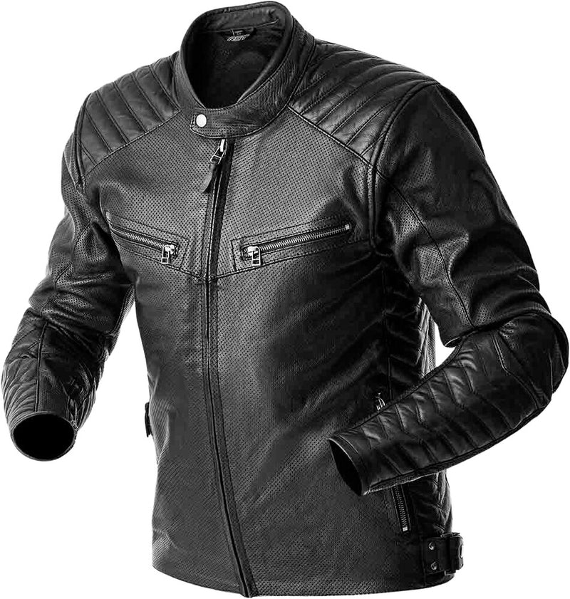 Rst 556-3638048 103638BLK-48 ROADSTER AIR D3O JACKET BLACK LEATHER 2XL