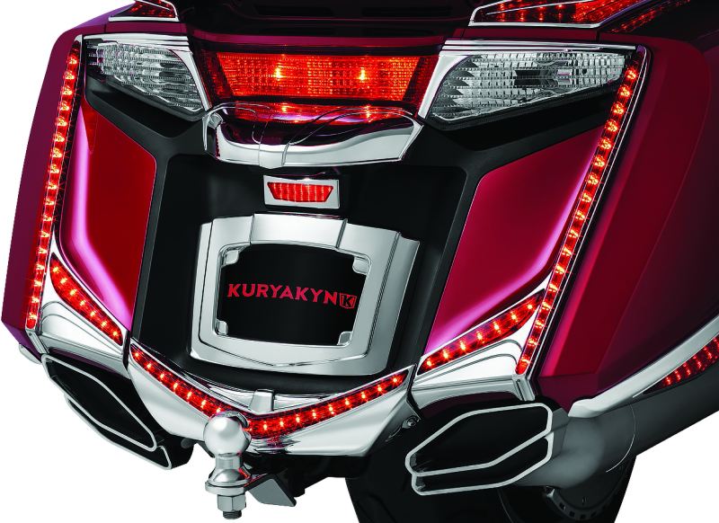 Kuryakyn 3237 L.e.d. Vertical Rear Light Strips 12-17 GL1800 Chrome Red Lens - User 1