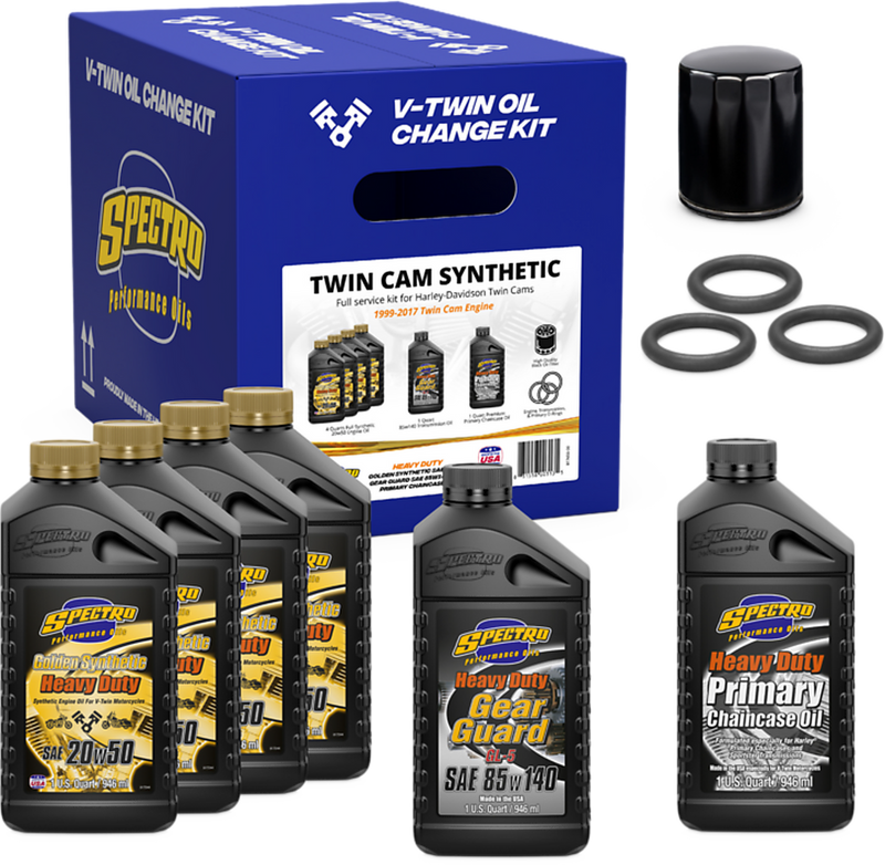 Spectro V-Twin Full OIL Service Kit TC Synthetic - 311476 For Harley Motorcycles 1999-2017