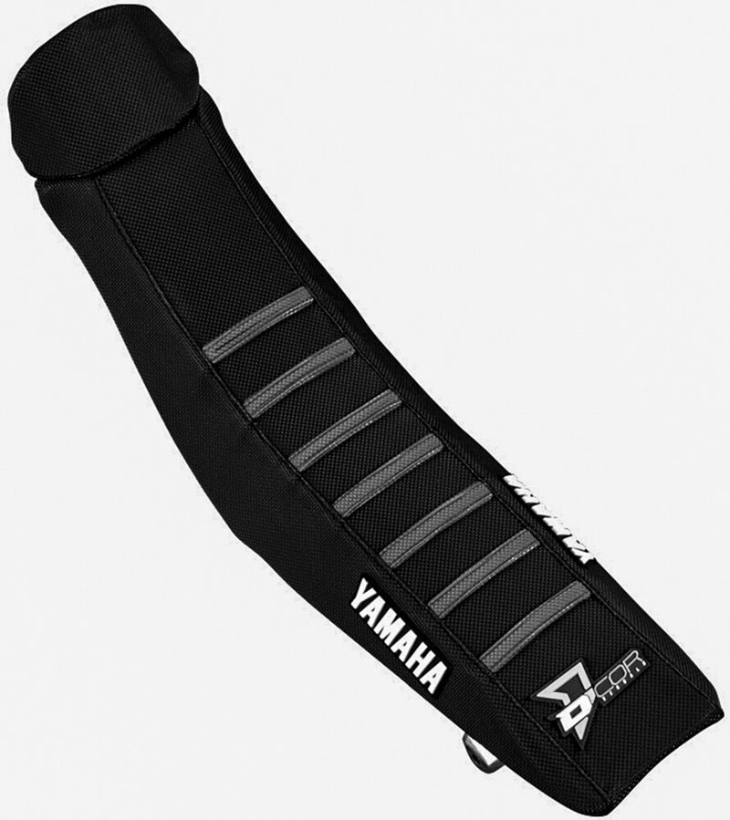 D'cor Visuals D-Cor Seat Cover Black Grey Ribs - 30-50-484 Yamaha YZ 450 / YZ 250 2018-2023